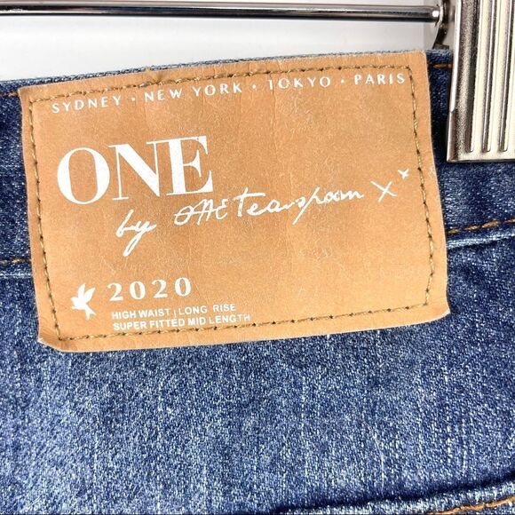 𝅺ONE Teaspoon Wilde High Waist Denim Skirt US 26 - Picture 5 of 7